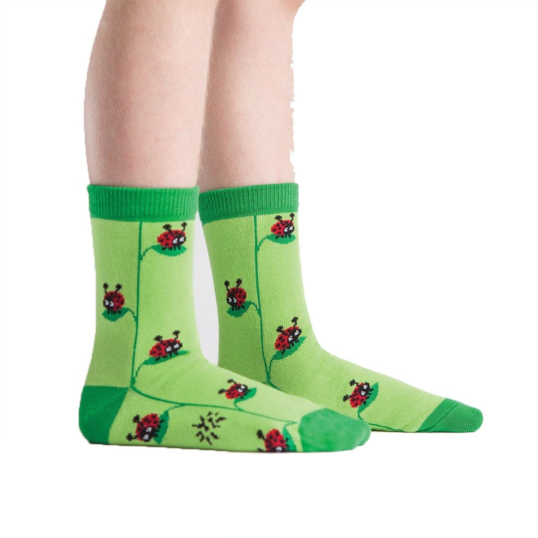 Ladybug Junior Crew Socks Green