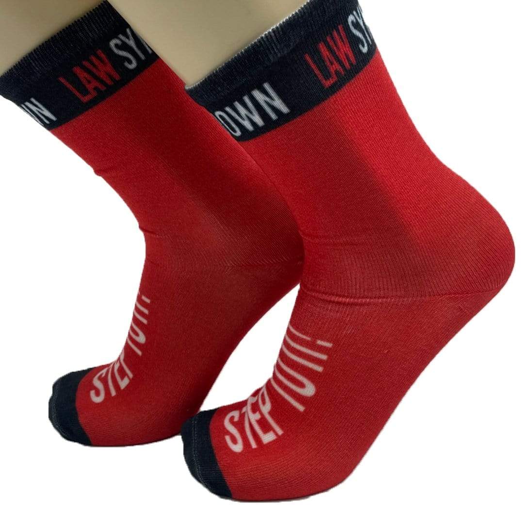 Law Syndrome Socks Red Johns Crazy Socks