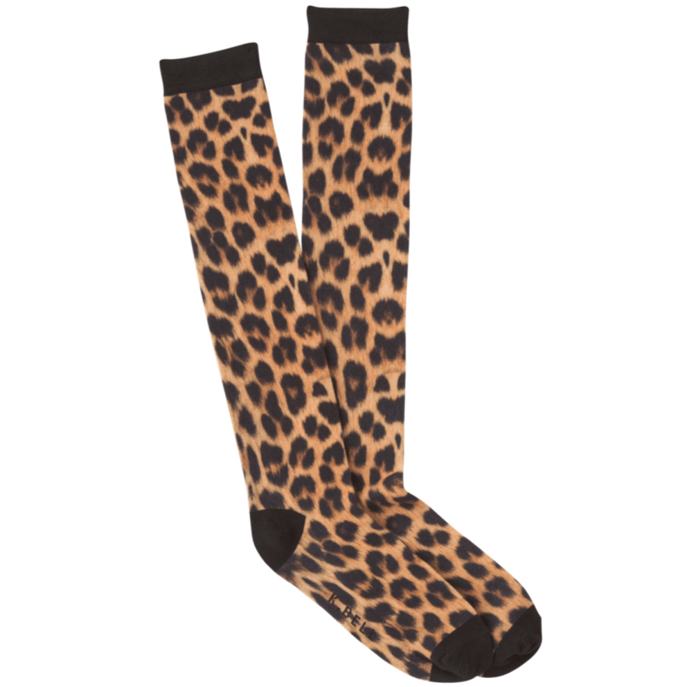 Leopard Women's Knee High Sock Black