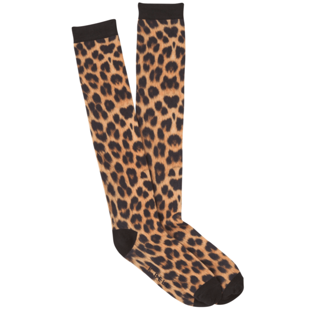 Leopard Women&#39;s Knee High Sock Black
