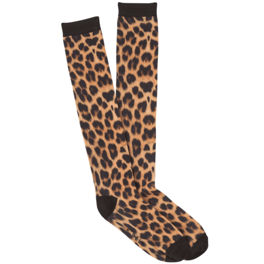 Leopard Women's Knee High Sock Black