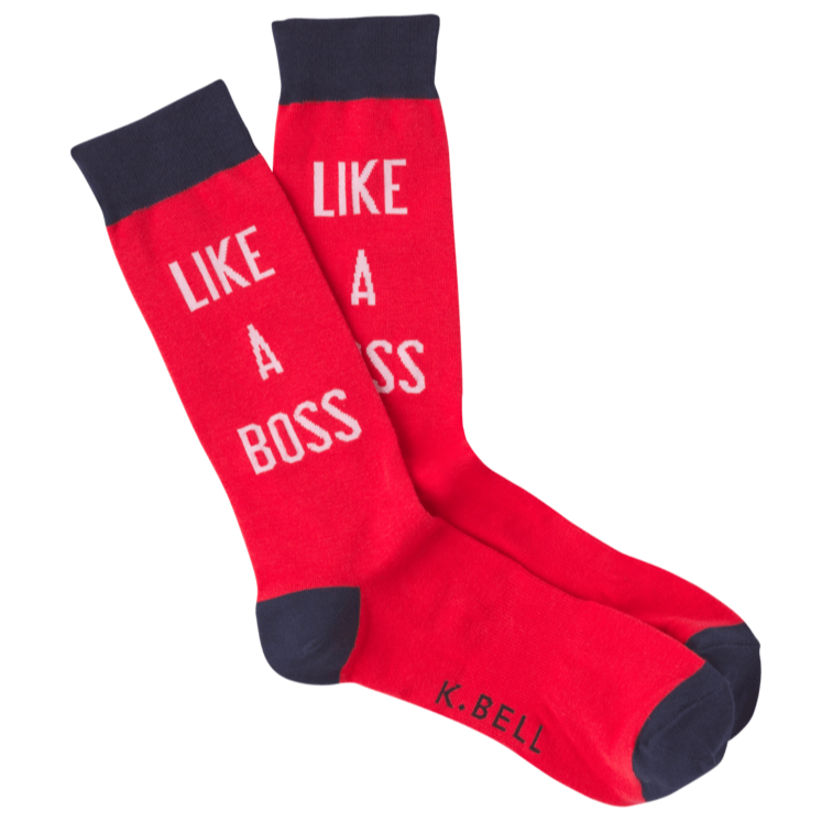 Like A Boss Men&#39;s Crew Sock Red