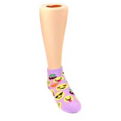 Emoji Socks - Women&#39;s Ankle Sock Pink