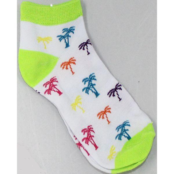 Palm Trees - Women&#39;s Ankle Sock lime green