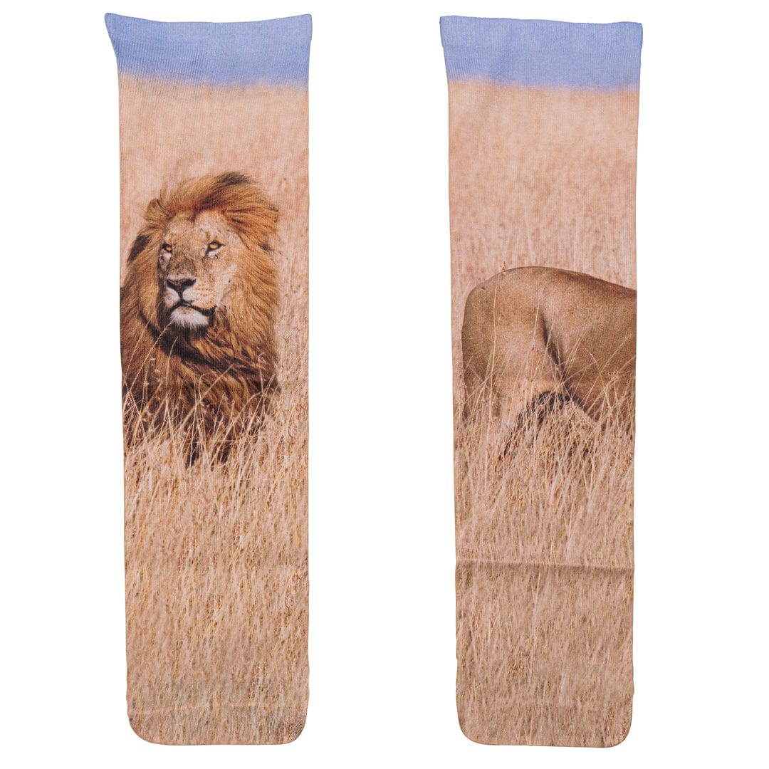 Lion Socks - Unisex Crew Socks Yellow