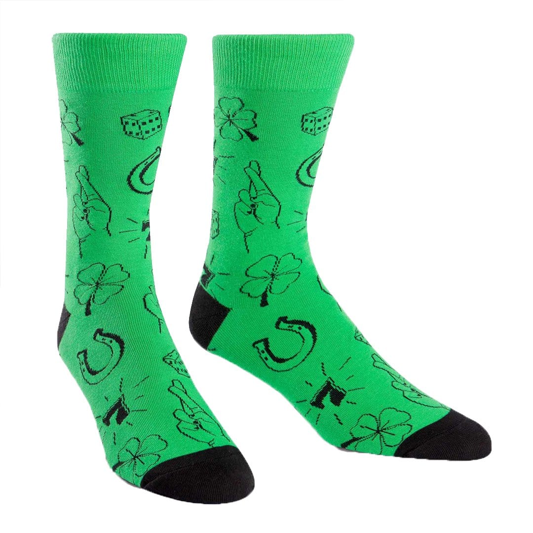 Lucky Socks Men’s Crew Sock Green