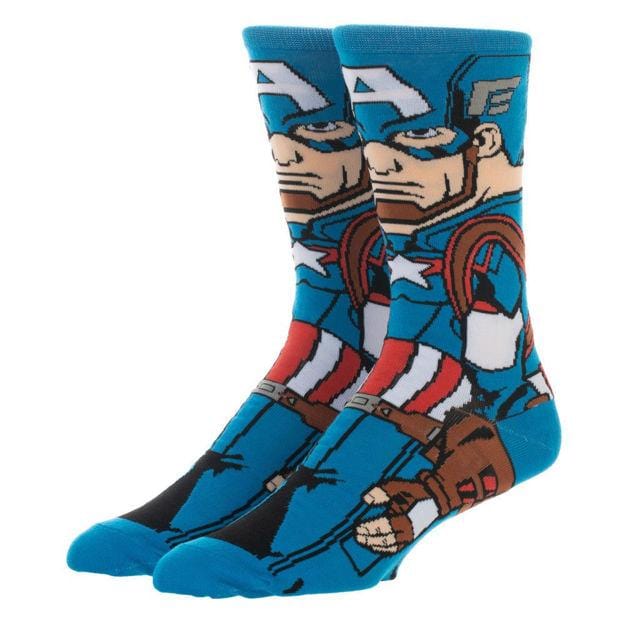 Marvel Captain America 360 Crew Socks blue