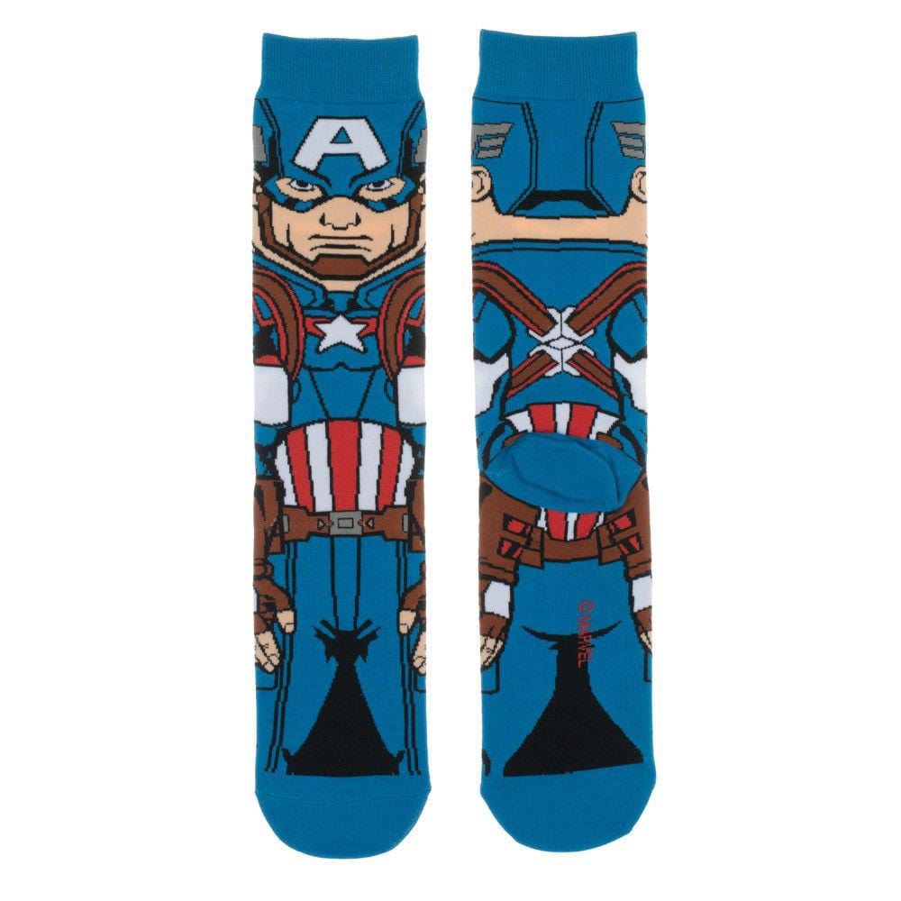 Marvel Captain America 360 Crew Socks blue