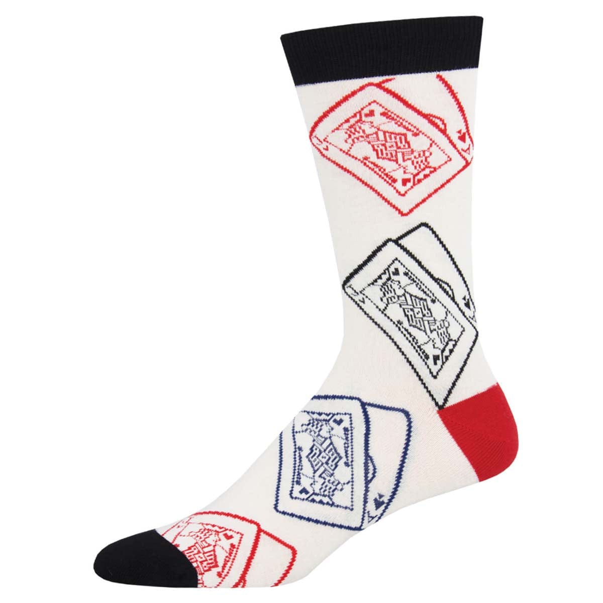 Black Jack Men's Crew Socks White