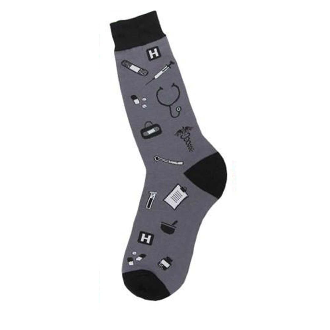 Medical Socks Men’s Crew Sock gray