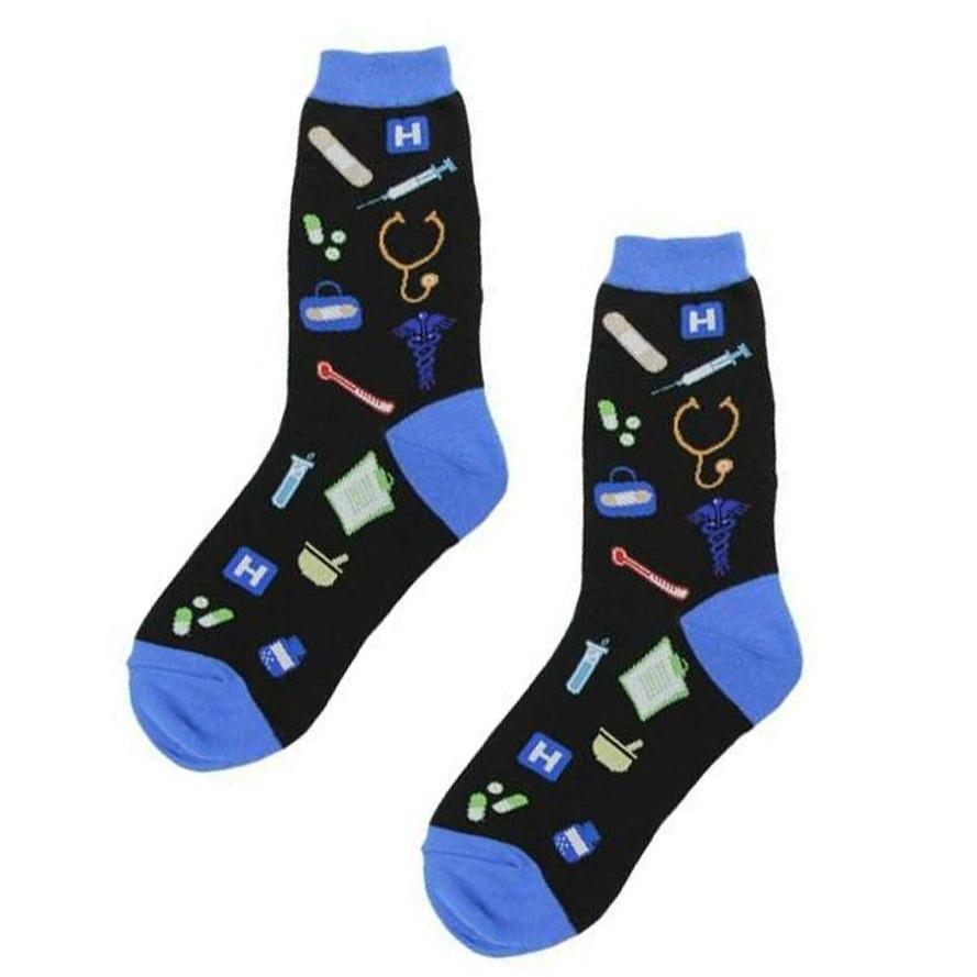 Medical Socks Women's Crew Sock black
