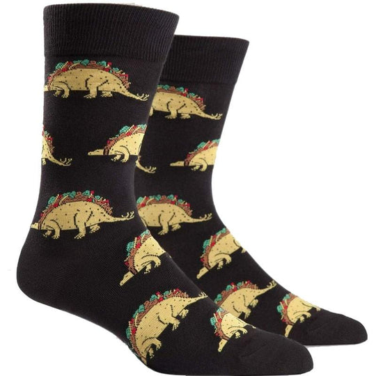 Tacosaurus Socks Men’s Crew Sock Black