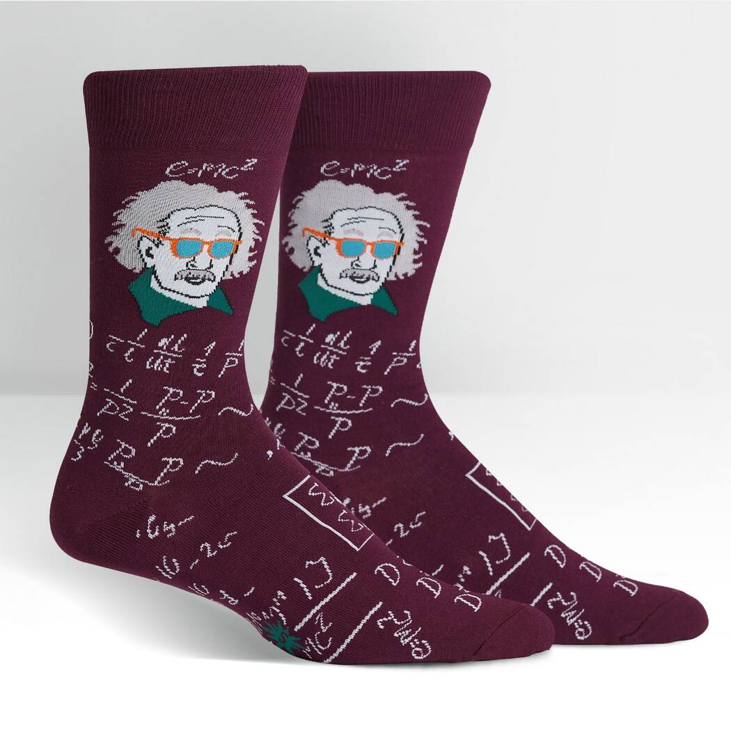 Relatively Cool Men's Crew Socks Burgundy
