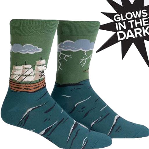Stormy Seas Men's Crew Sock Green