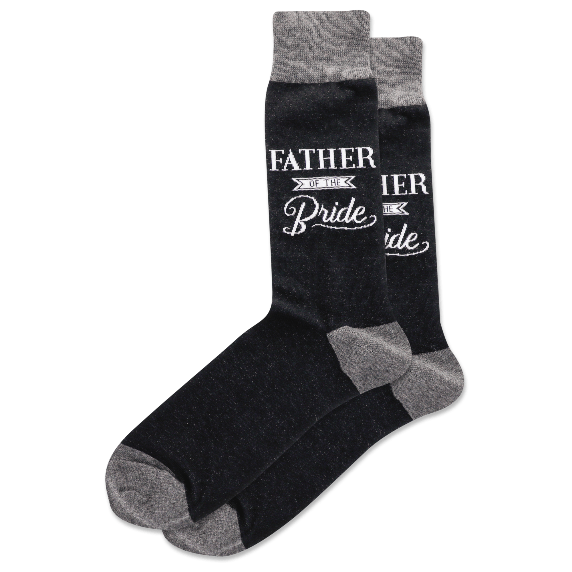 Father Of The Bride Men's Crew Sock Black