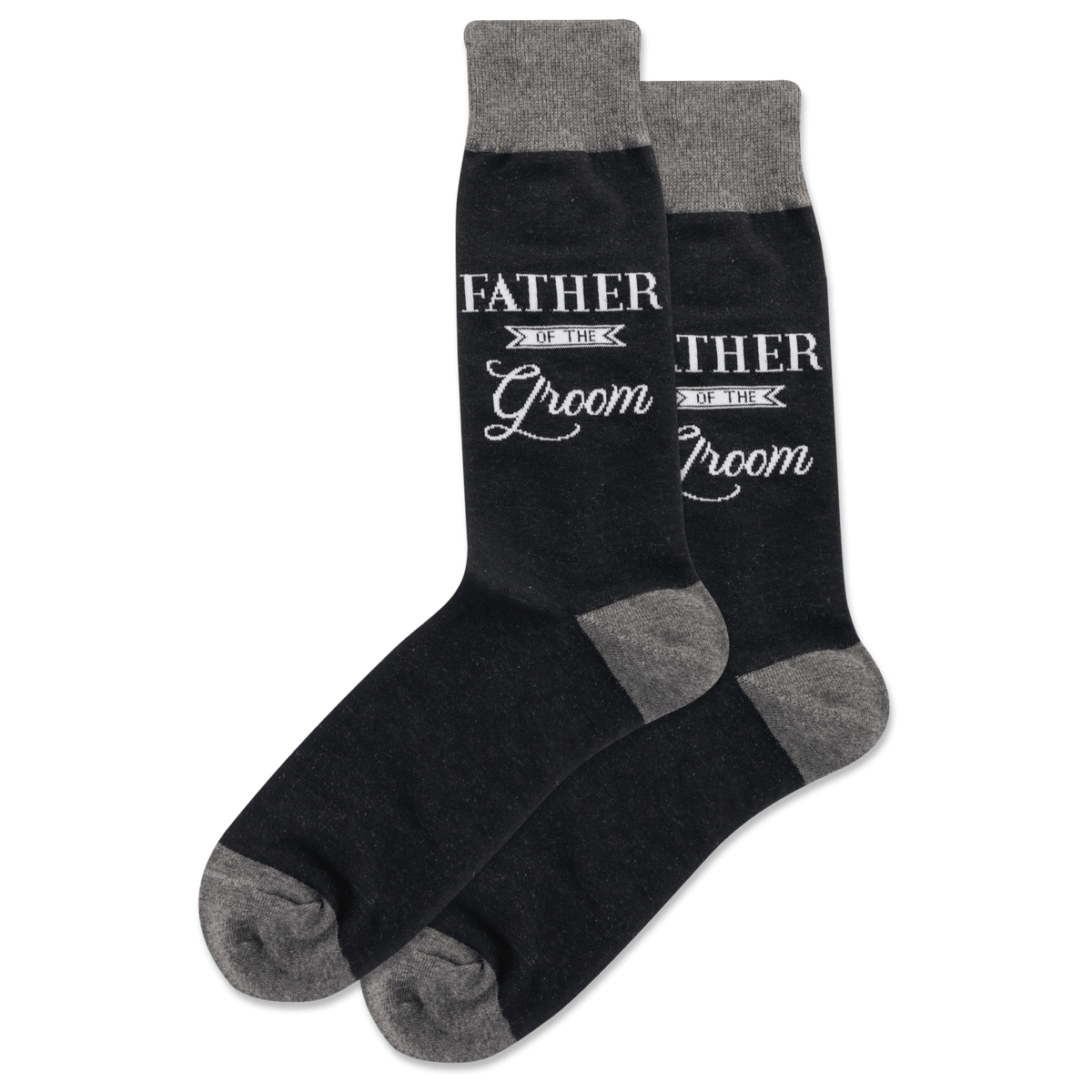 Father Of The Groom Men&#39;s Crew Socks Black