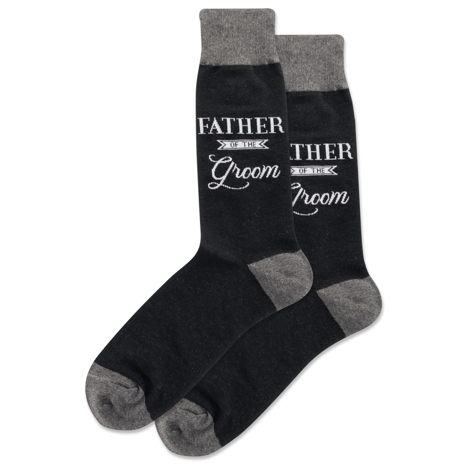 Father Of The Groom Men's Crew Socks Black