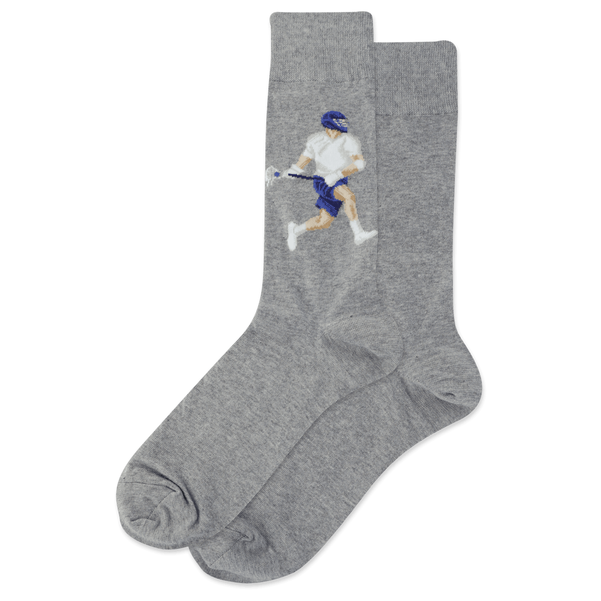 Lacrosse Player Socks Men&#39;s Crew Sock Grey