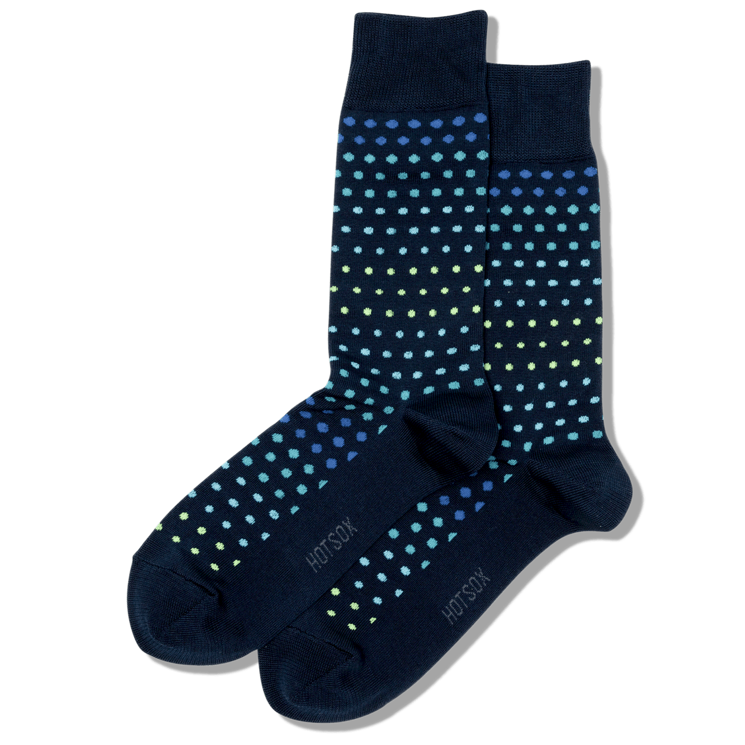 Variegated Dot Slack Socks Men's Crew Sock Navy