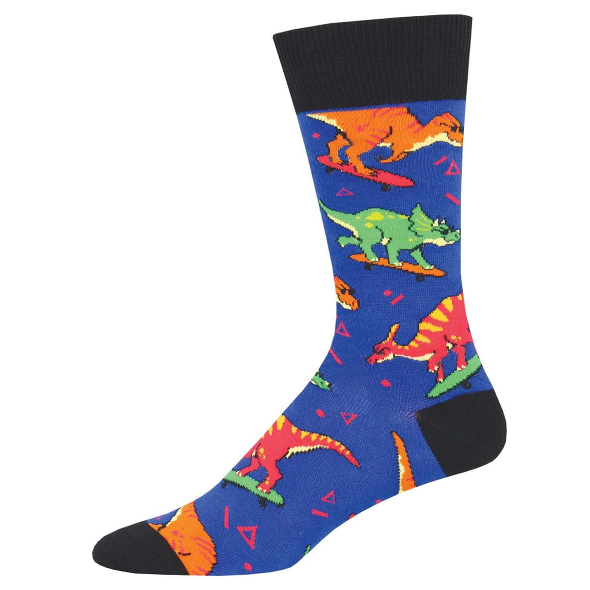 Skate Or Dinosaur Men's Crew Socks Blue