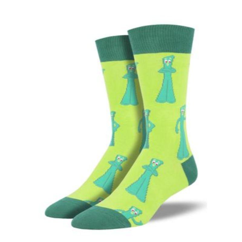 Gumby Greetings – Men’s Crew Sock Green