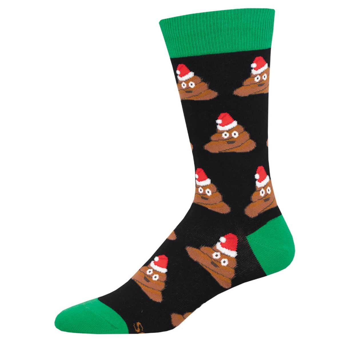 Jolly Poo Men's Crew Socks Black