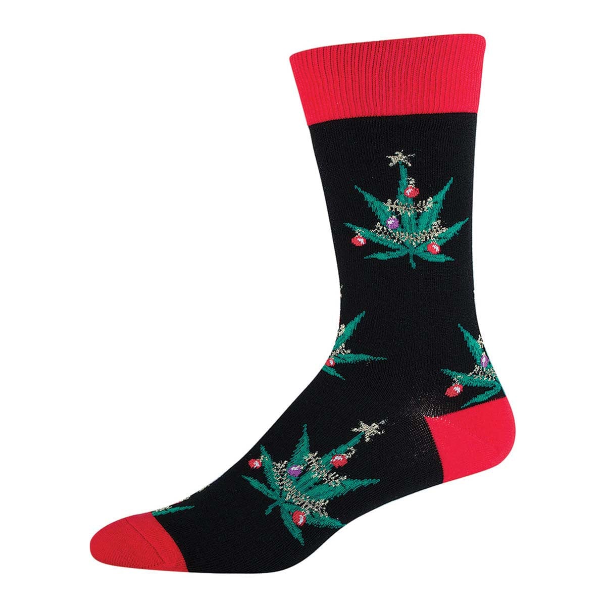 Pot Lovers Xmas Crew Socks Black
