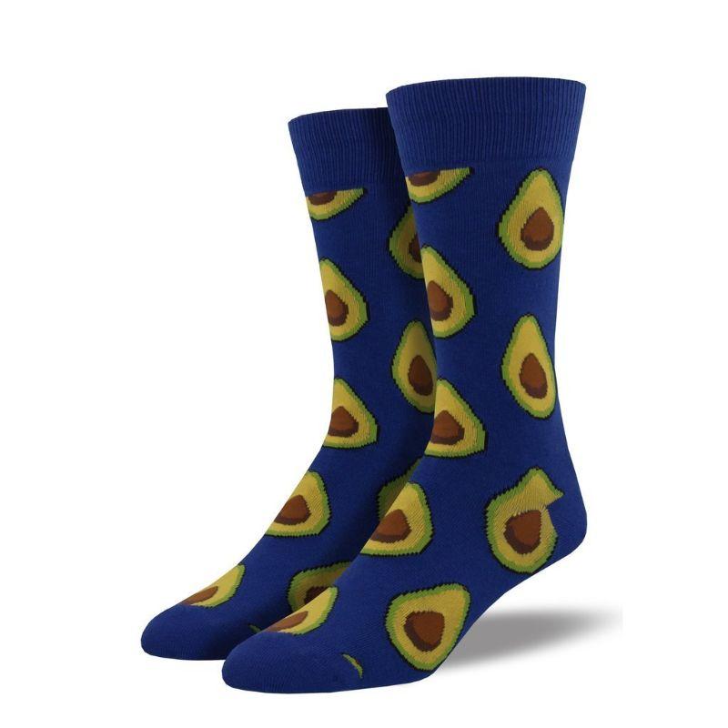 Avocado Socks Men's Crew Sock Blue