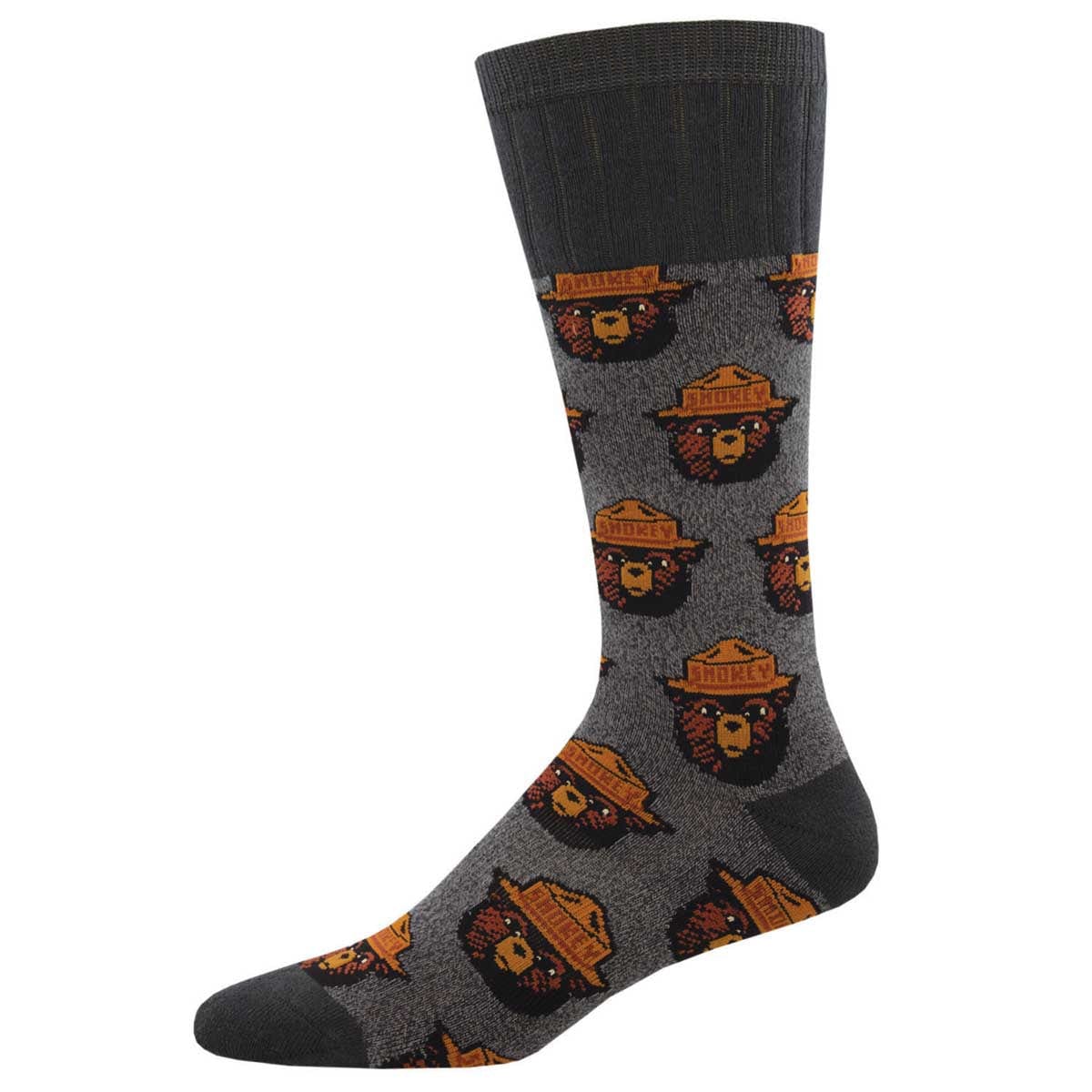 Smokey Bear Men's Hiking Socks Grey