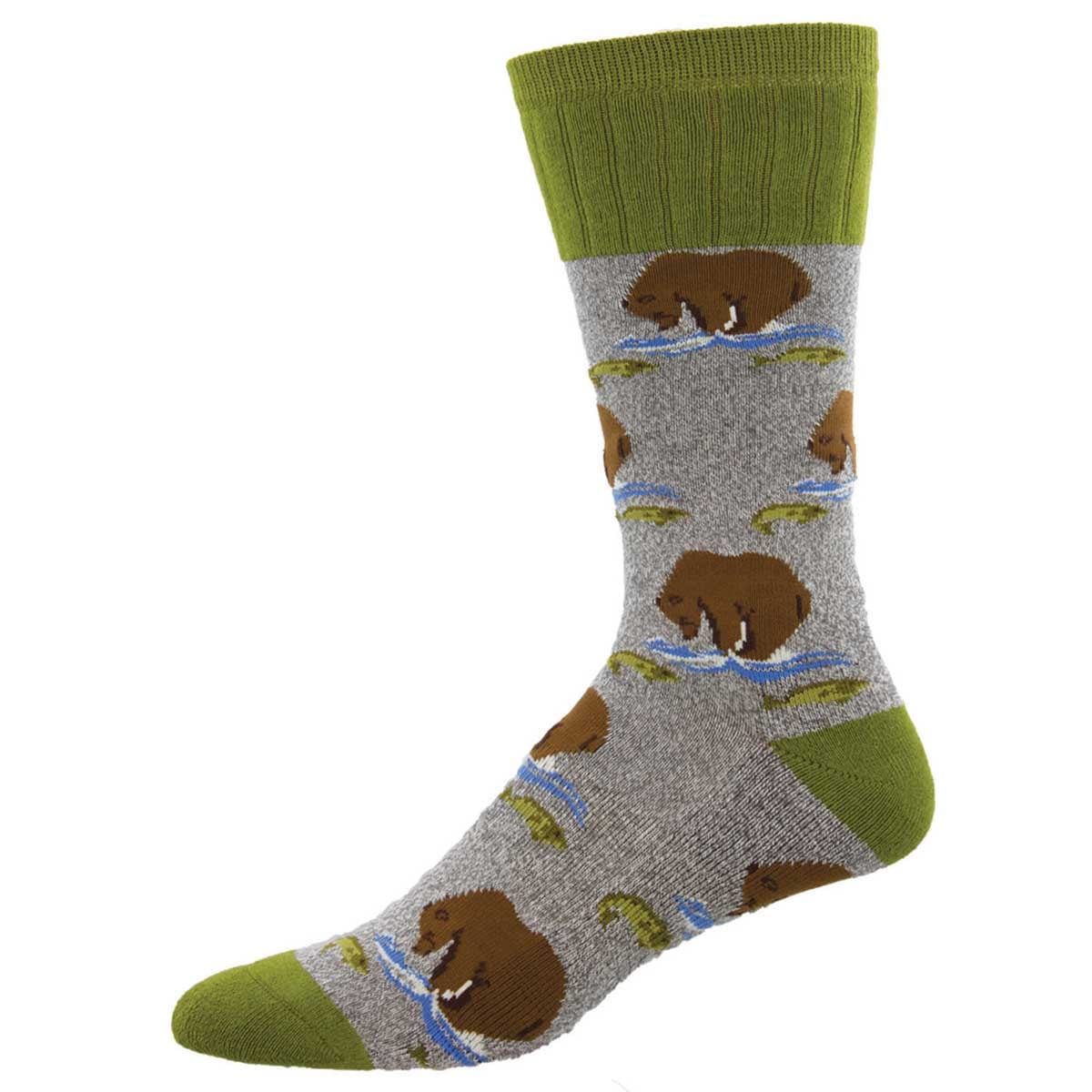 Fishing Upstream Men's Hiking Socks Grey