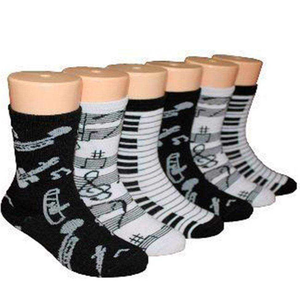 Musical Themed Crew Socks for Toddlers 3Pack