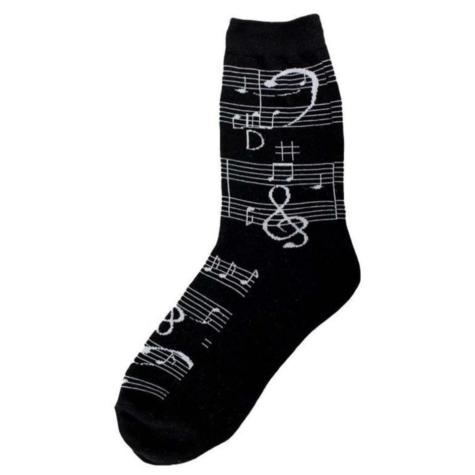 Music Note Socks Men’s Crew Sock black
