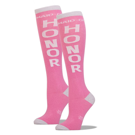 Maid of Honor Socks Women's Knee High Sock pink