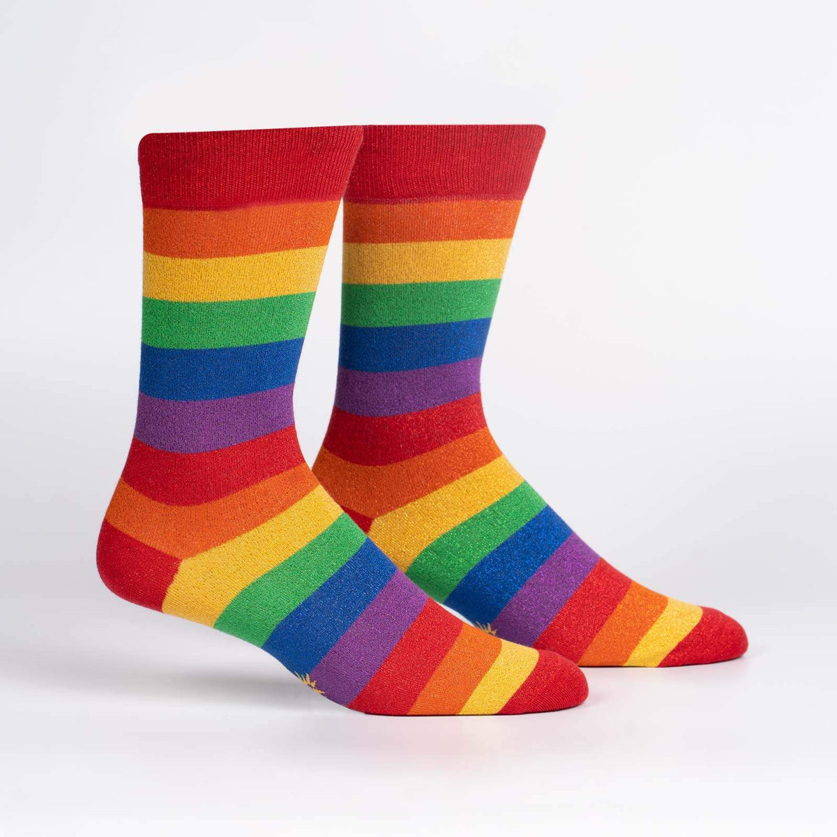 March with Pride Socks Men&#39;s Crew Sock Rainbow