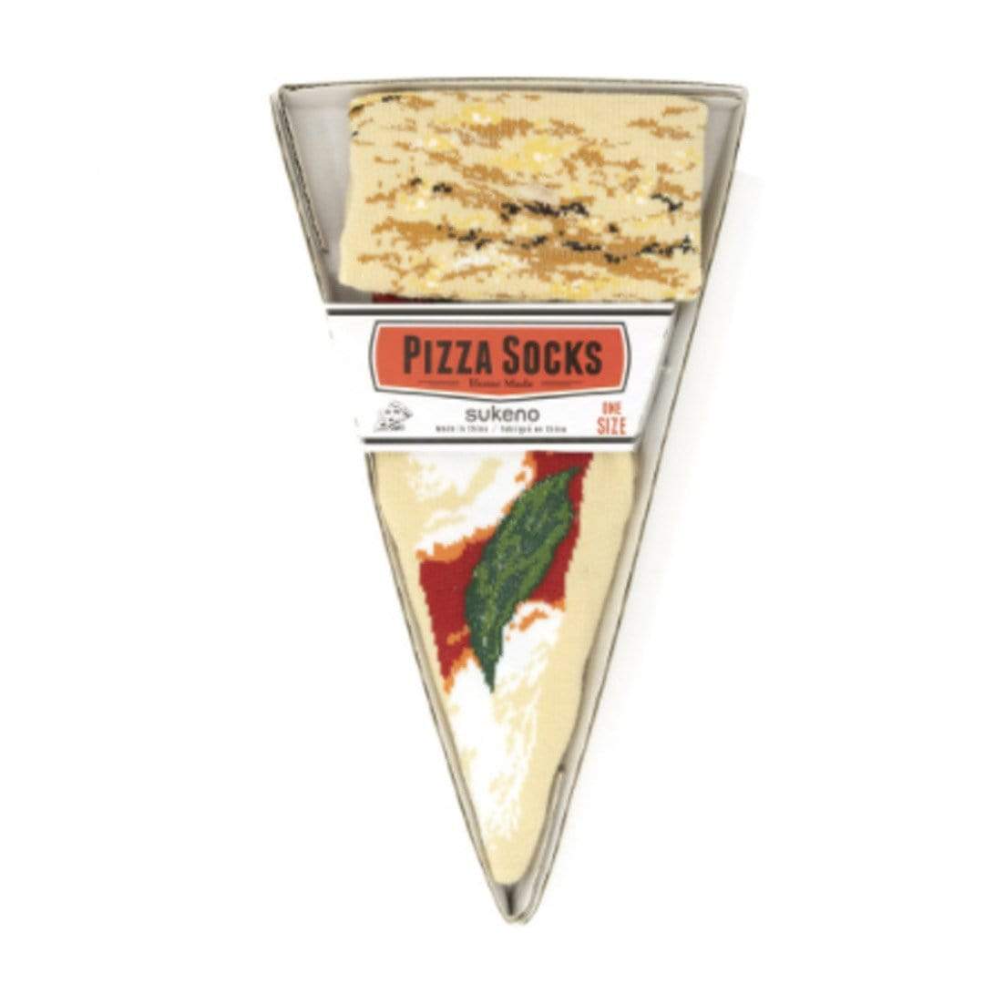 Pizza Socks Unisex Crew Sock Tan Margherita