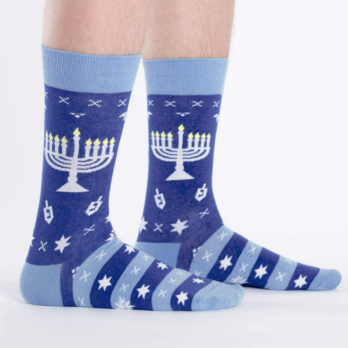 Mazel Toes Men&#39;s Crew Socks Blue