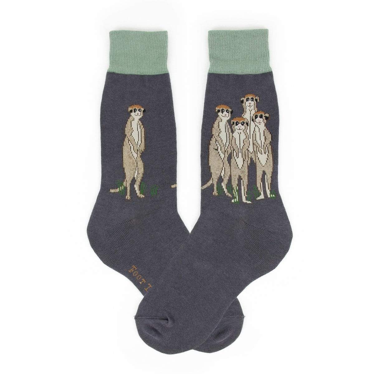 Meerkats Socks Men’s Crew Sock grey