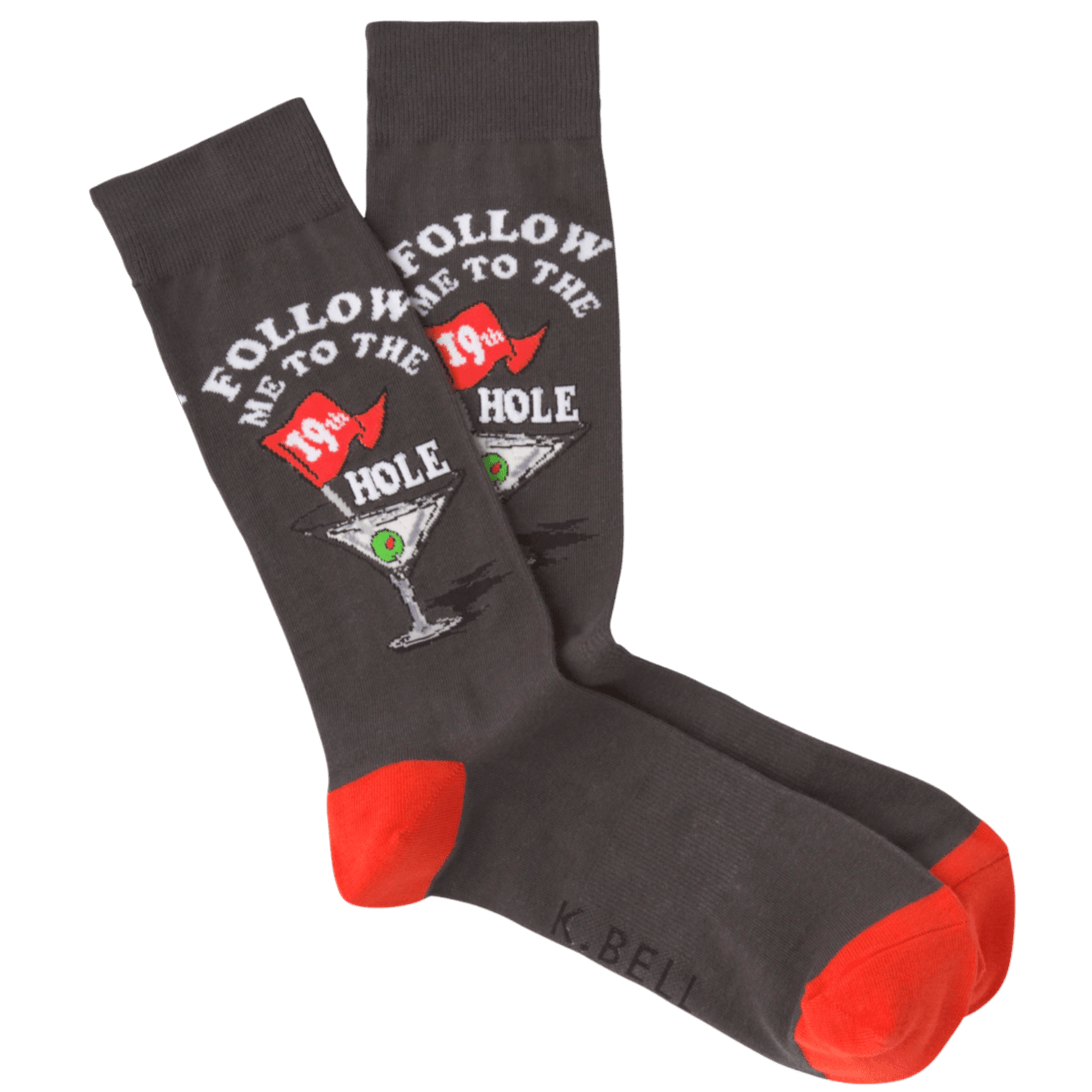 19th Hole Men's Crew Socks Grey