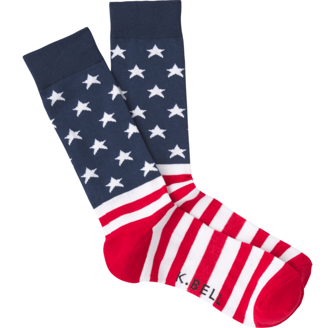 American Flag Sock Men’s Crew Sock Regular / Navy