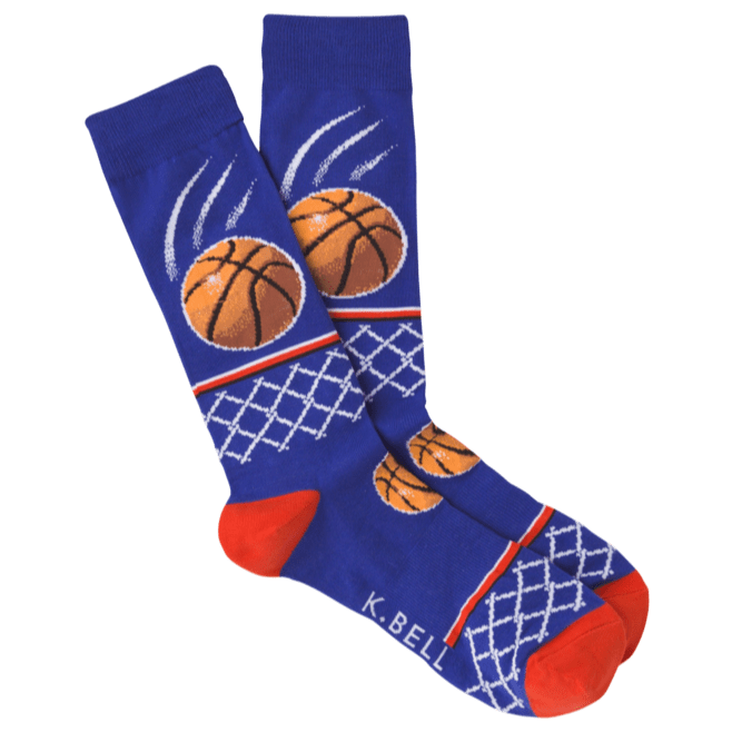 Basketball Men's Crew Socks Blue