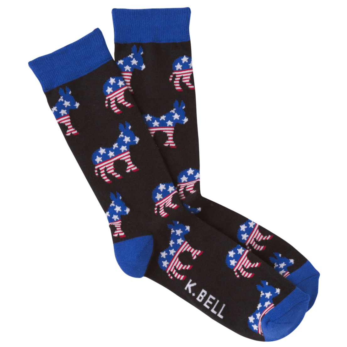 Democrat Socks Men's Crew Sock Black