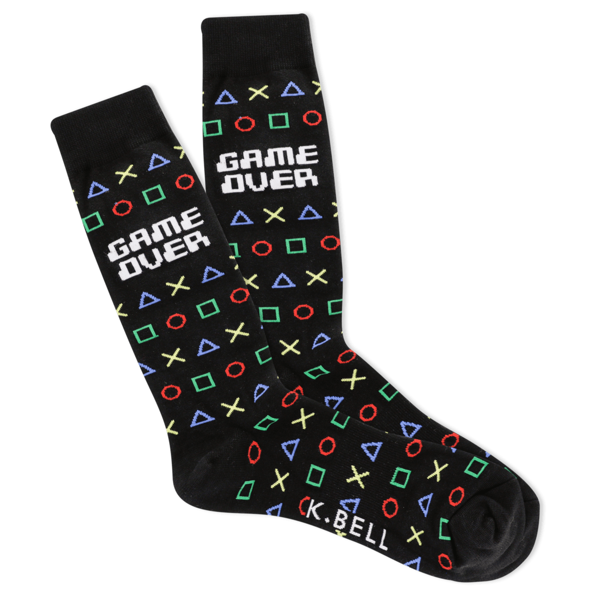 Men's Game Over Crew Socks Black
