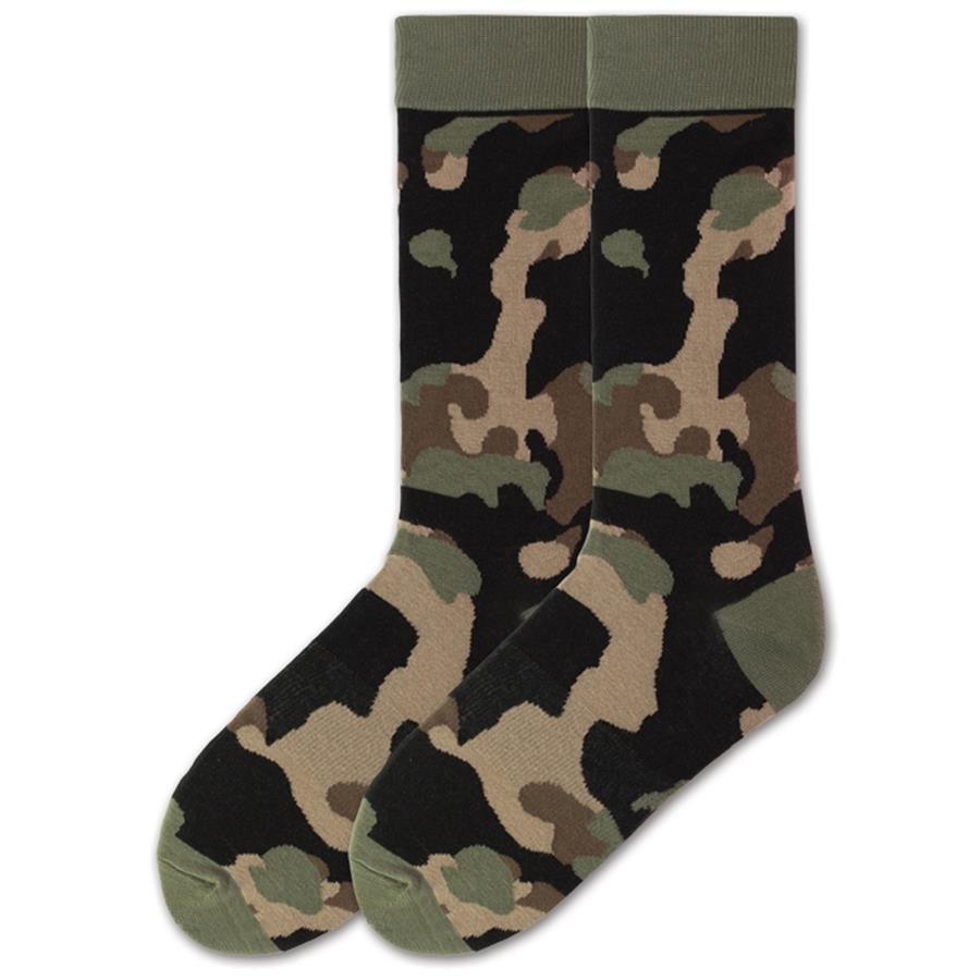 Camouflage Socks Men’s Crew Sock Green