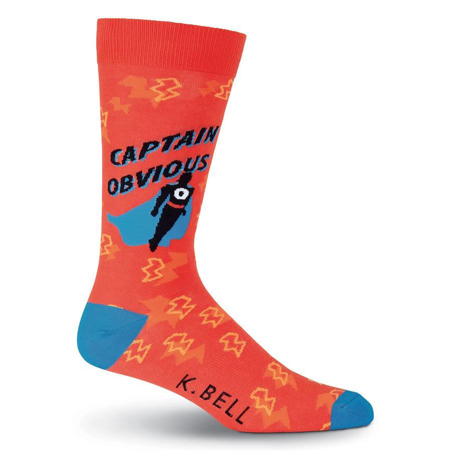 Men's Captain Obvious Crew Socks Red