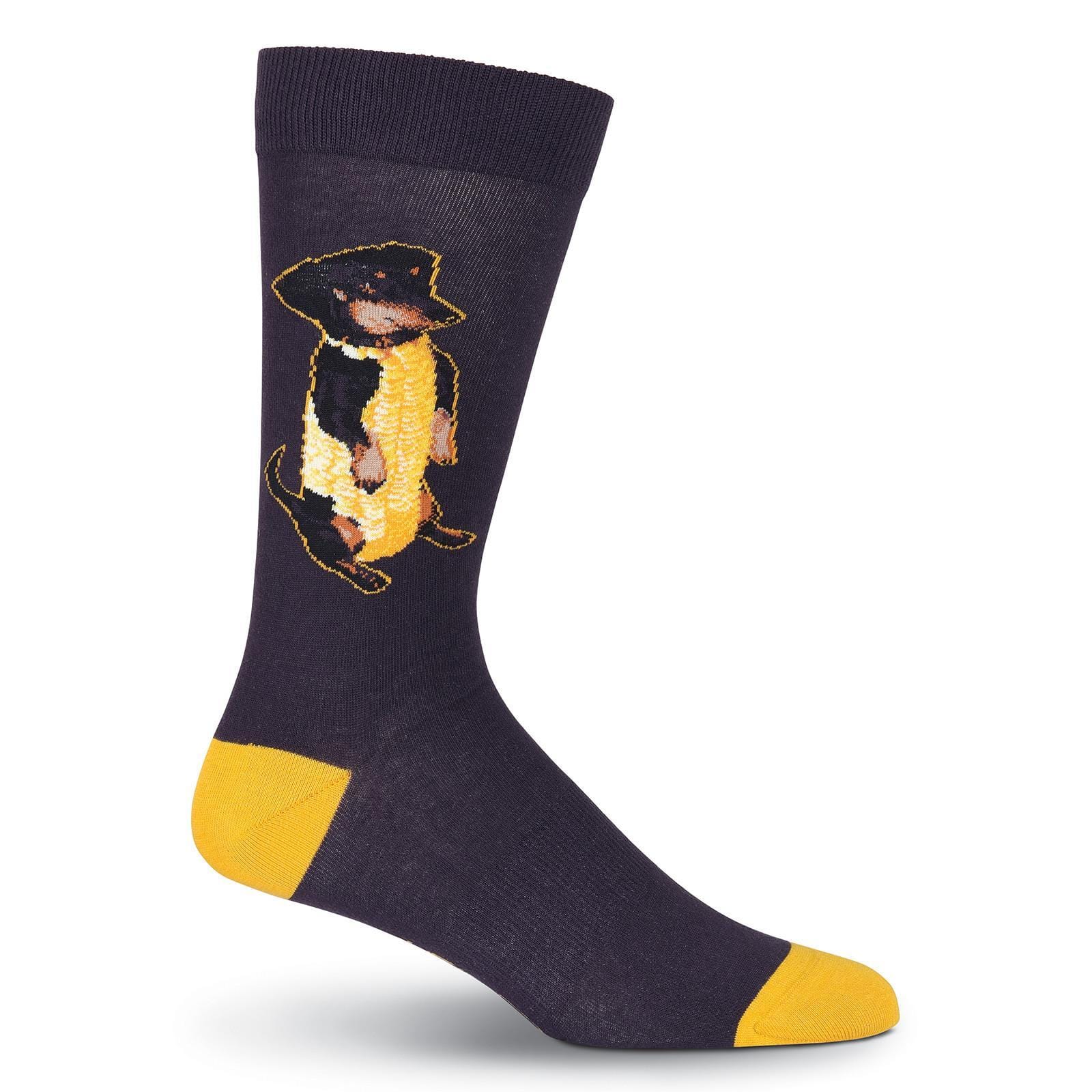 Corn Dog Men's Crew Socks Black