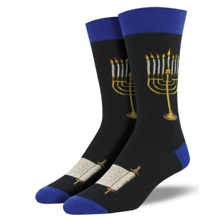 Menorah Socks Men’s Crew Sock black
