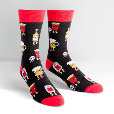Beer Pong Socks Men’s Crew Sock black