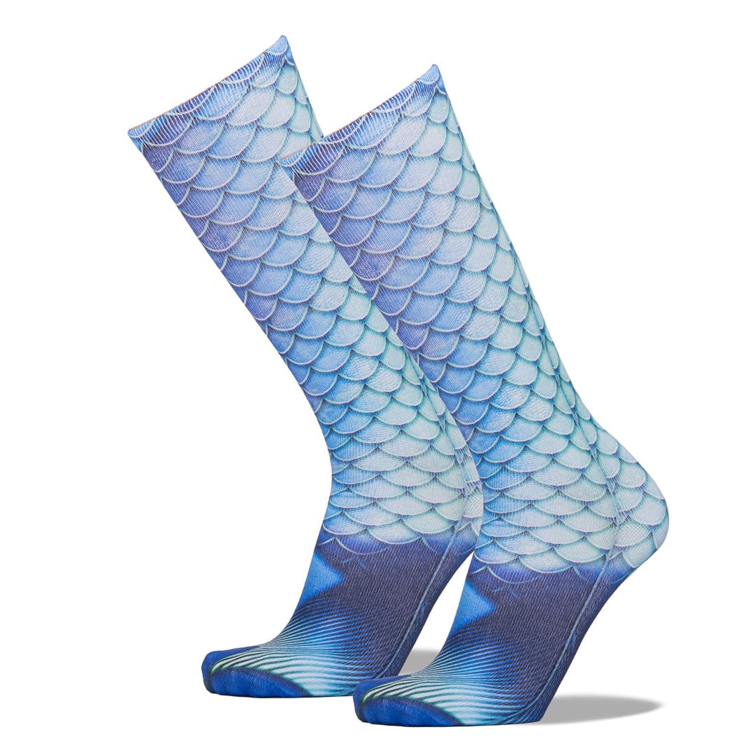 Mermaid Blue Sock  Knee High Sock Blue