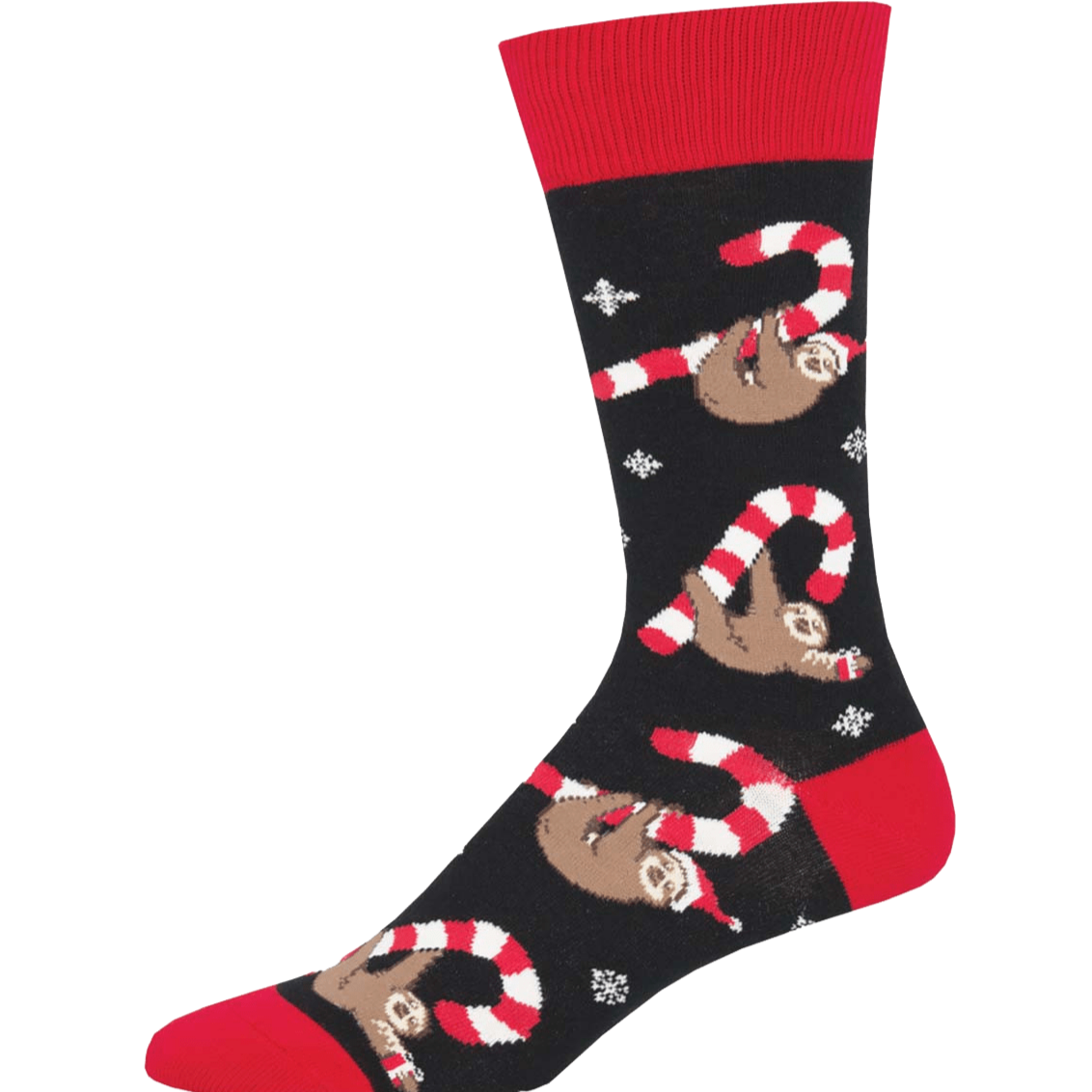Merry Slothmas Men's Crew Socks Black