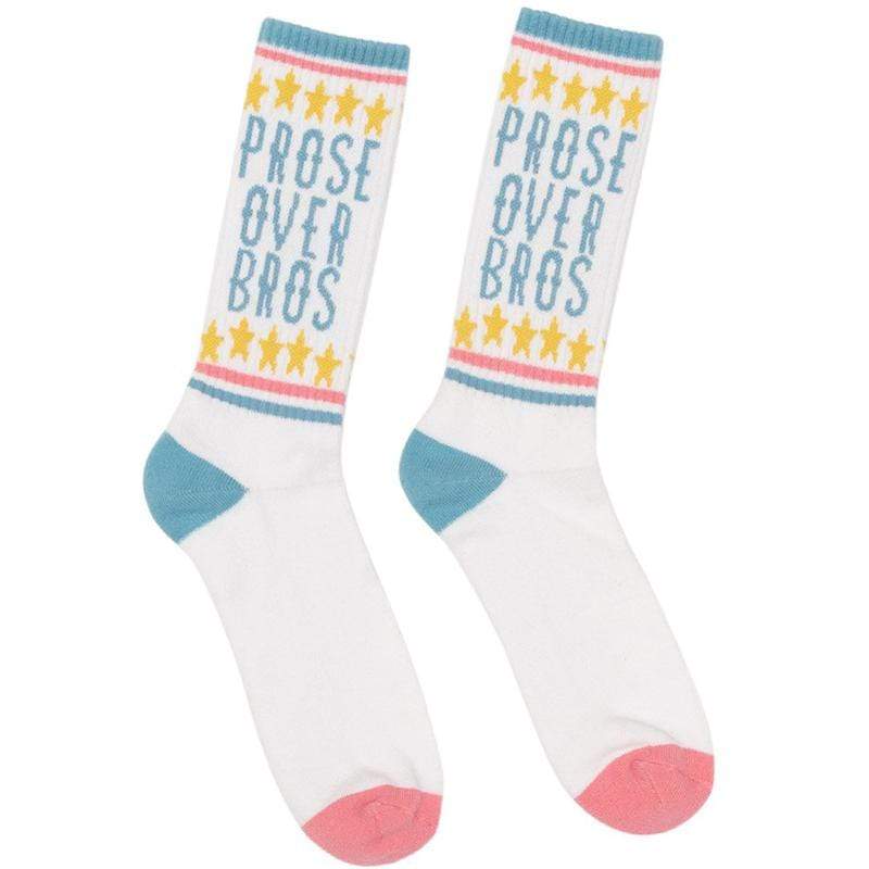Prose Over Bros Women's Crew Socks White